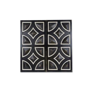 Wall Plaque Becca, Black and Silver