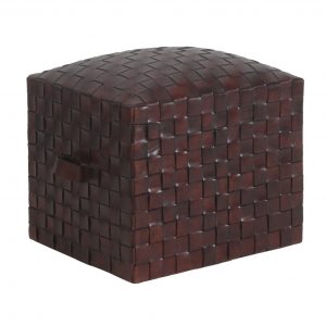Leather Stool Brooklyn, Maple