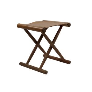 Stool Polo With Wood And Natural Leather