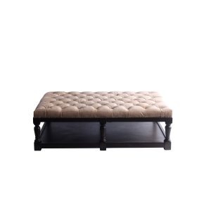 Ottoman Kyle, Tufted Leather