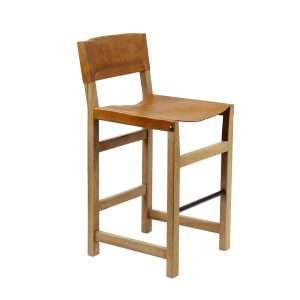 Counter Stool Taura, Natural W/ Leather Saddle