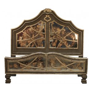 Bed Elysee King, Grey and Silver