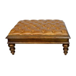 Ottoman Hamptons, Tufted Leather.