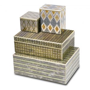 Set of 4 Painted Boxes