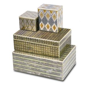 Set of 4 Painted Boxes