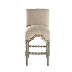 Counter Stool San Marco with back, French with silver