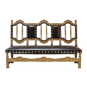 Bench Del Rey, Black Leather