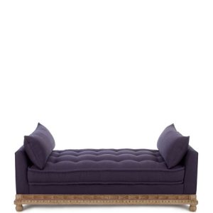 Chaise Mila Caramel , Performance Linen Navy