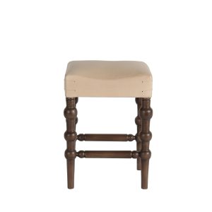 Counterstool Tunisia Walnut, Smoke Leather.