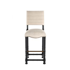 Barstool Portugues. Huntington Stripe Jute
